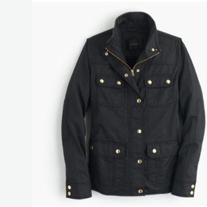 J CREW Boyfriend Field Downtown Military BLACK Med